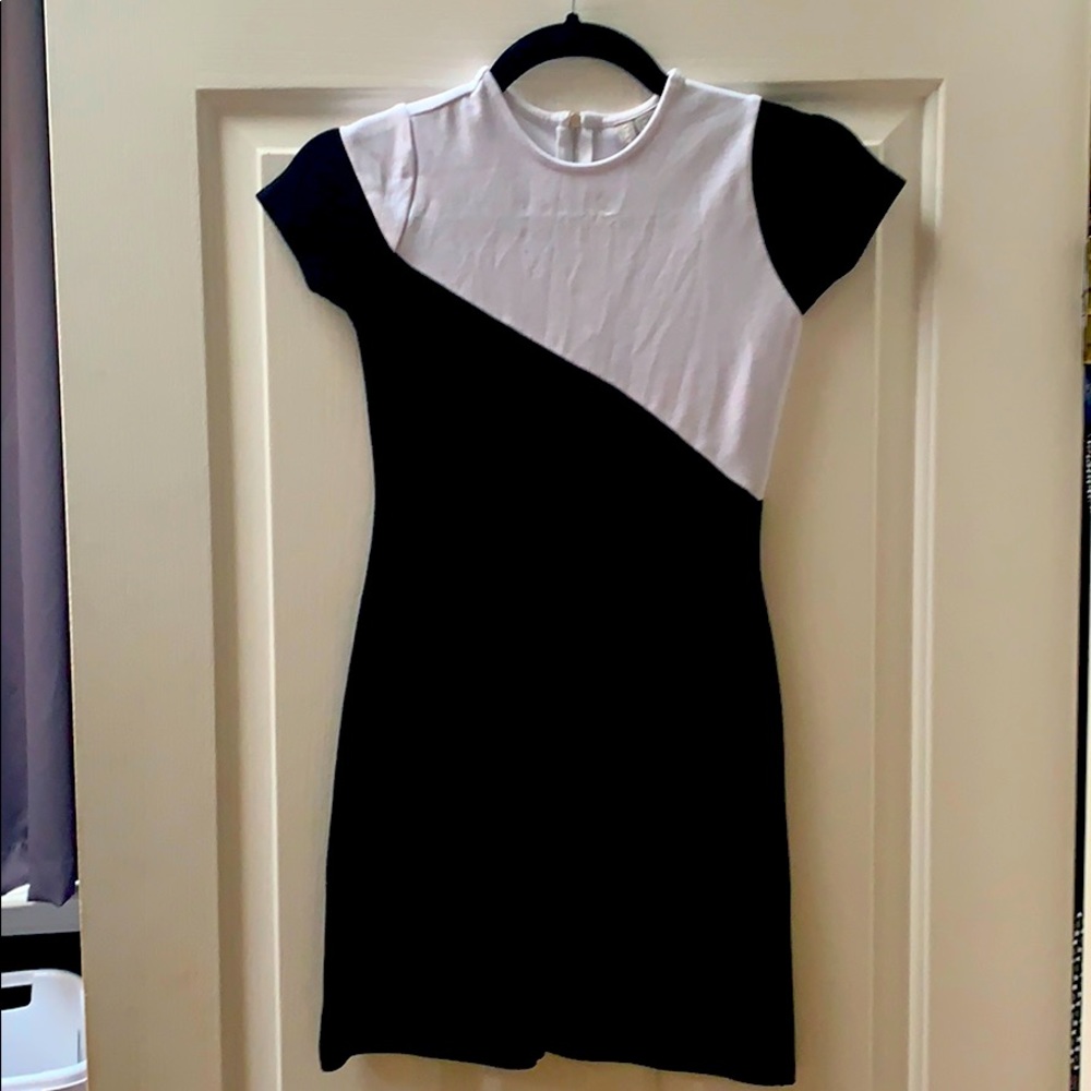 ASOS petite mono color block t-shirt dress
